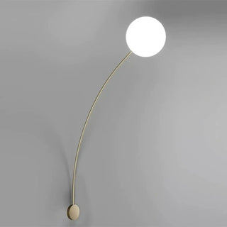 Grand dimmable wall sconce in gold luxurious side angle