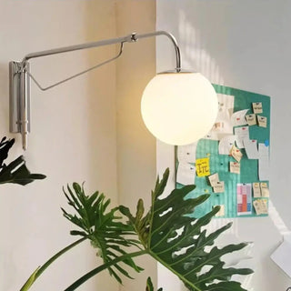 Sahila minimalist wall sconce metal glass – 3/4 view