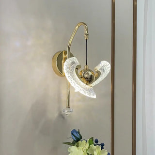 gold Art Deco wall sconce LED dimmable 2-light – IP65