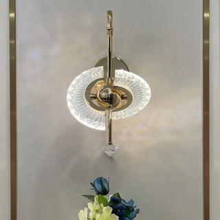 Art Deco gold wall sconce LED – 2-light 34×23cm IP65