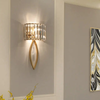 gold modern Art Deco wall sconce E14 – 2-light 43×23cm