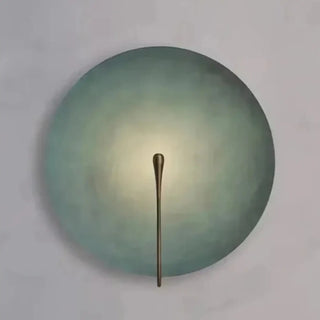 Circle wall sconce LED – colorful brass art deco green