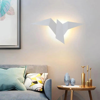 Black bird wall light close-up – G4 LED aluminum acrylic design