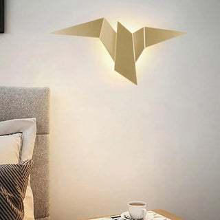 White bird wall sconce installed – Scandinavian 3000K modern accent