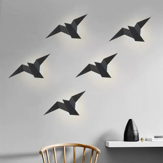 Bird wall lamp detail – G4 4W black white gold modern fixture