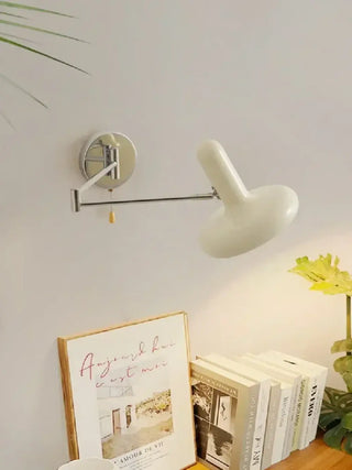 EVE modern white wall light articulated silver arm