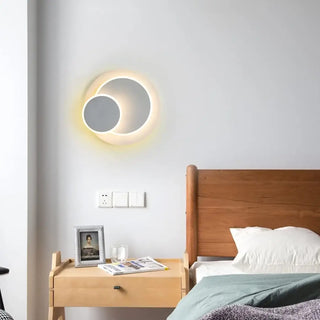 Double circle wall sconce G9 LED – white modern IP65
