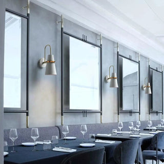 Double conical wall lamp G4 LED white black blue aluminium