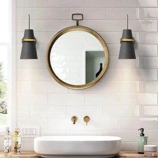 Black double conical wall lamp G4 LED modern Scandinavian