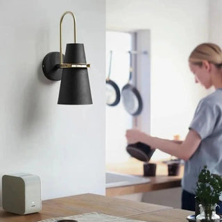 Conical pair wall sconce G4 14W LED white bedroom modern