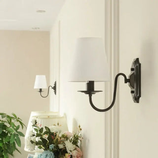 White metal vintage staircase wall light E14 LED IP65 warm
