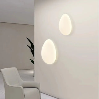 URD white stone-shaped wall sconce organic design