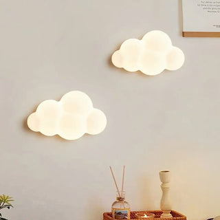 White cloud effect wall sconce G9 – realistic 3D art decor front view