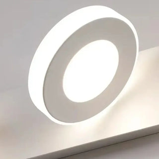 Triple ring bathroom mirror wall light G4 LED white acrylic