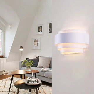white layered wall light E27 – modern 25cm IP65