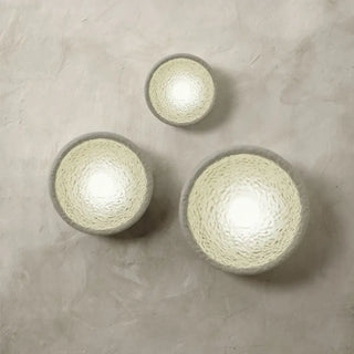 Japanese white resin wall sconce G4 LED small 20cm