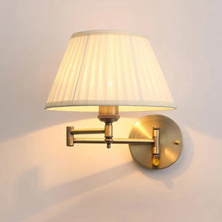 TARU white and gold wall light adjustable bracket detail