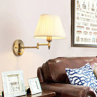 TARU white wall sconce with removable gold bracket