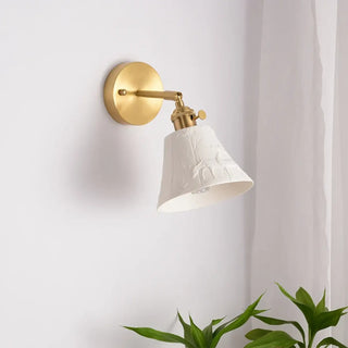 Vintage ceramic wall sconce E27 LED 4W – white flared