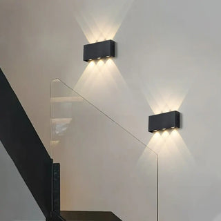 Black wood finish wall sconce – integrated LED 6W IP65 386g
