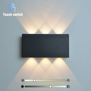 Wood wall sconce installed outdoor – IP65 6W 6 lights 3000K