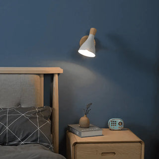 Scandinavian driftwood wall sconce – gray minimalist