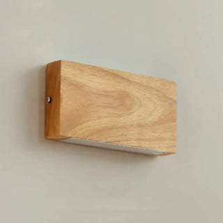 Wood acrylic dual light sconce – rectangular modern organic wall light