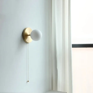 white wood globe wall light G9 LED 4W – modern Scandinavian