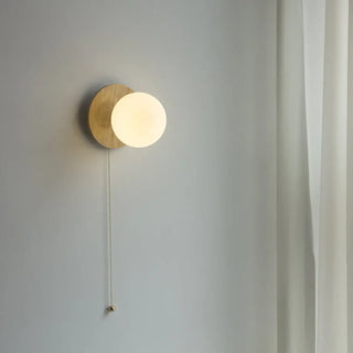 wood globe wall sconce white – Scandinavian bedroom light