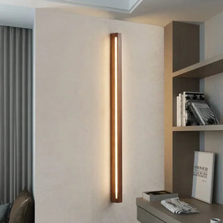 Scandinavian wood wall sconce large 100cm acrylic LED