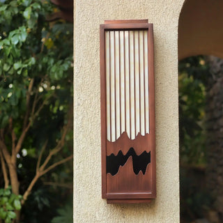 Natural wood wall light G9 LED 20W warm white 3000K brown