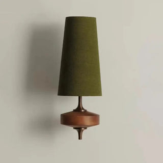 Scandinavian fabric wood wall sconce E14 LED white