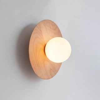 WOODEN wood effect wall light close-up texture