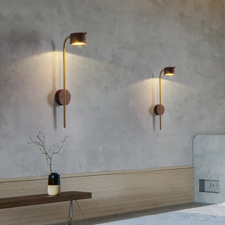 Wooden wall sconce side angle – 45×20cm beige brown natural