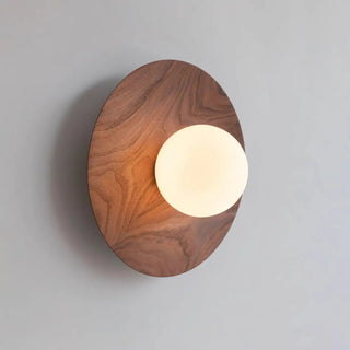WOODEN natural wood wall sconce warm ambient