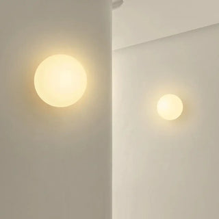 Frosted glass ball sconce 12cm – soft 3000K diffused glow