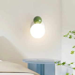 Red colored ball glass wall sconce G9 7W – dimmable bedroom lighting