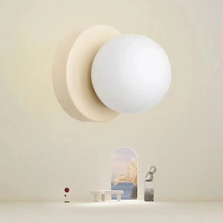 white glass ball sconce green bracket – colorful IP65