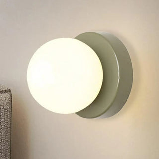 white ball wall sconce black bracket G9 LED dimmable IP65