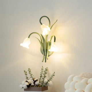 Flower bouquet wall light green bracket – 27×30cm