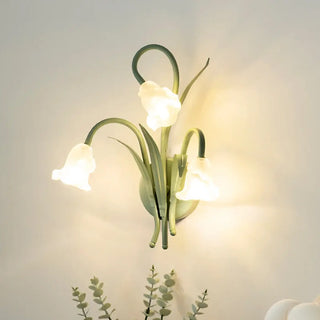 Green flower bouquet wall sconce G4 LED 9W – 3 lights IP65