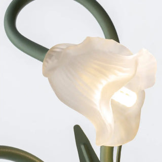 Flower bouquet wall sconce – metal acrylic green