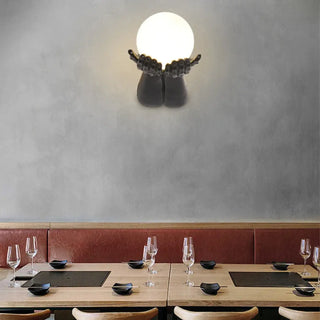 Silver art deco metal ball wall sconce G9 LED IP65 modern