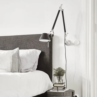 Industrial pivoting arm wall sconce E27 – black IP65 multi-part