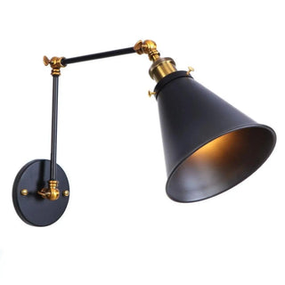 Long arm wall sconce warm 3000K gold – close-up