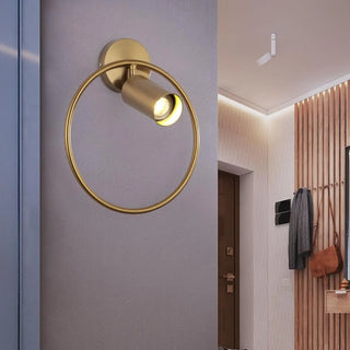 Modern gold aluminum wall light G4 LED 6W front view