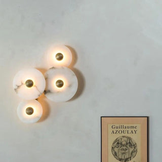 White marble acrylic wall lamp G4 8W LED modern bedroom light