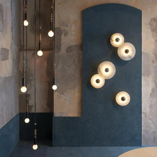 Ceramic wall sconce G4 LED white round multiple sizes IP20