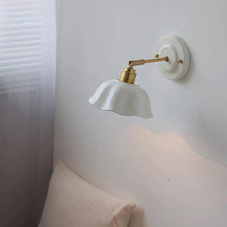 White acrylic wall sconce E27 warm 3000K bedroom accent