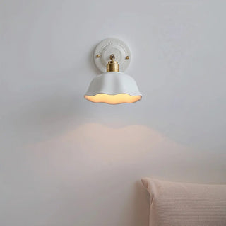 Ceramic style white wall sconce 2000g mounted interior